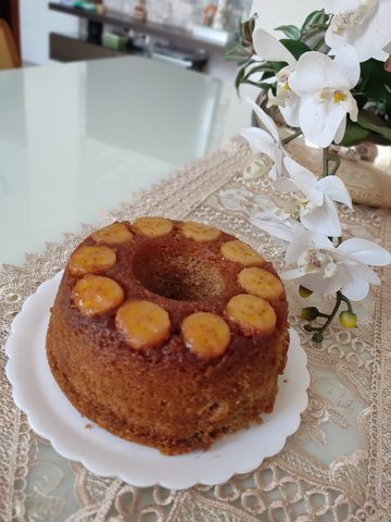 Bolo Banana Caramelizada